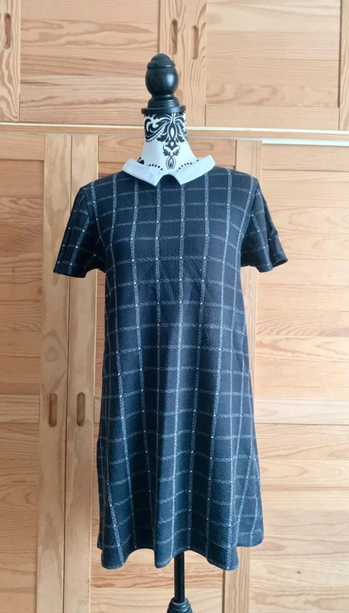 Robe Mango style preppy taille M à carreaux avec col Claudine