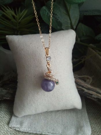 Collier améthyste et serpent 💜.