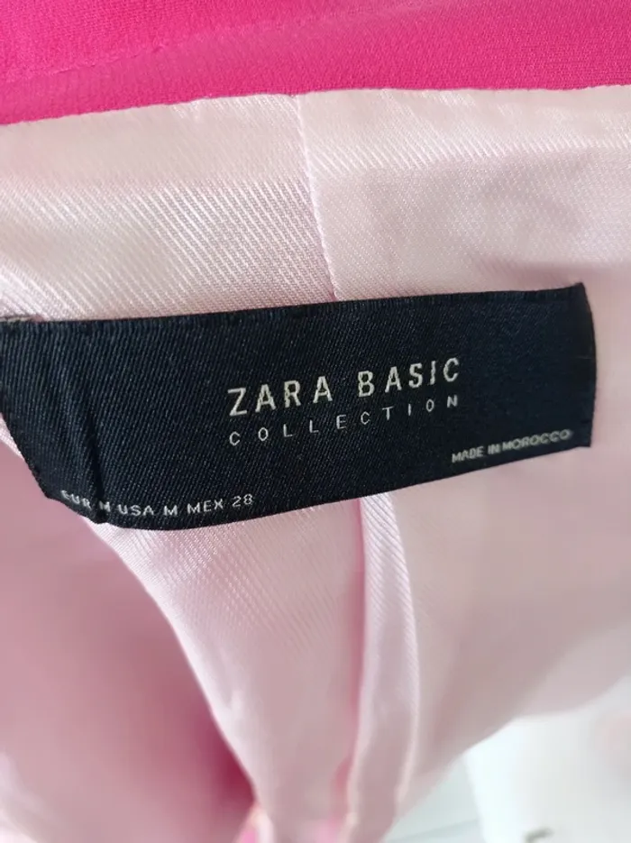Magnifique blazer rose fushia habillé manches trois quart neuf avec étiquette T.M Zara - photo numéro 5