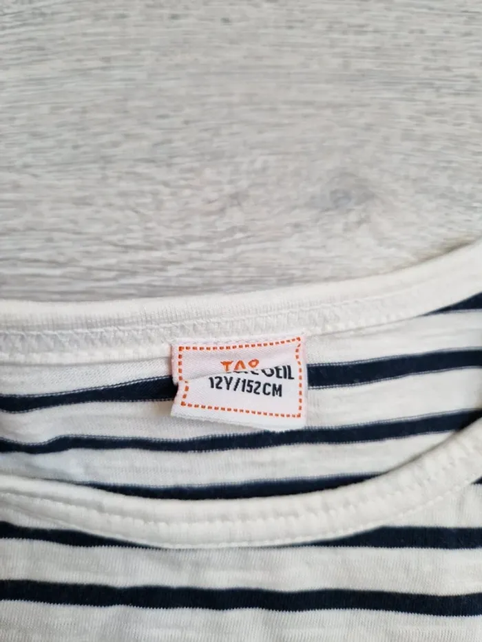 Tee-shirt manches longues marinière Tape à l'œil 12 ans - photo numéro 3