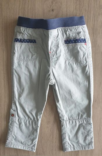 Pantalon gris taupe, étoiles, taille 18 mois, Obaïbi