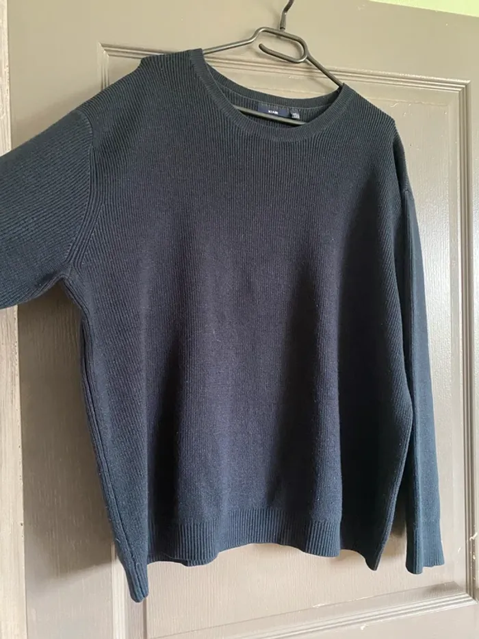 Pull en mailles marine taille 50 - photo numéro 2