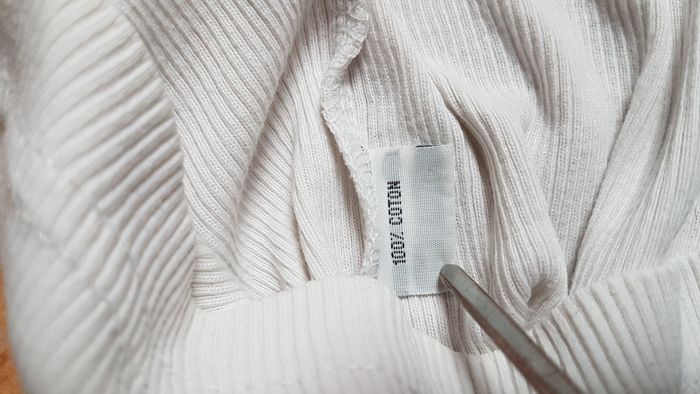 Pull fin col roulé femme blanc 40 Adèle Joris - photo numéro 3