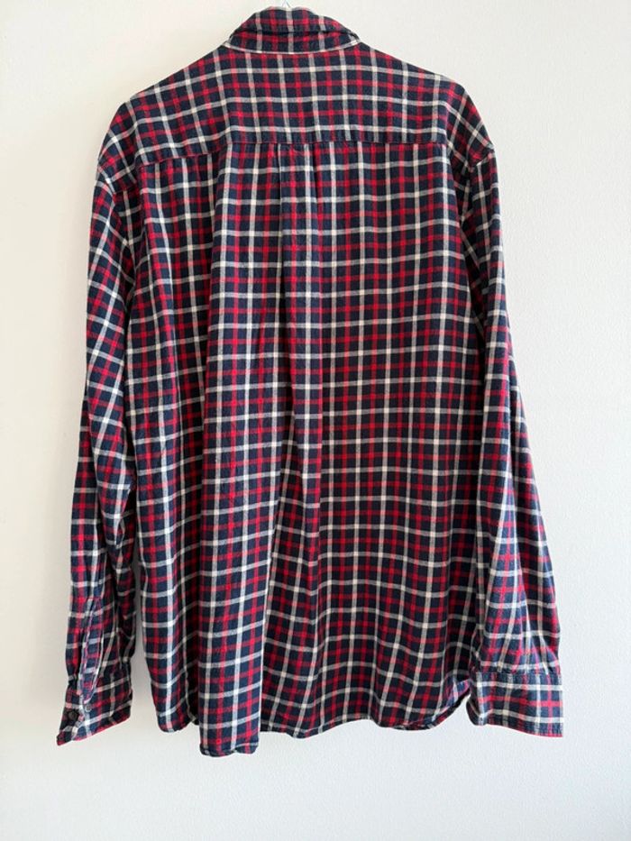 Chemise / surchemise Saint John’s bay coton / flanelle taille XL couleur rouge & marine - photo numéro 5