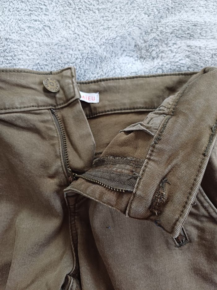 Pantalon cargo Camaïeu - coloris kaki - photo numéro 4