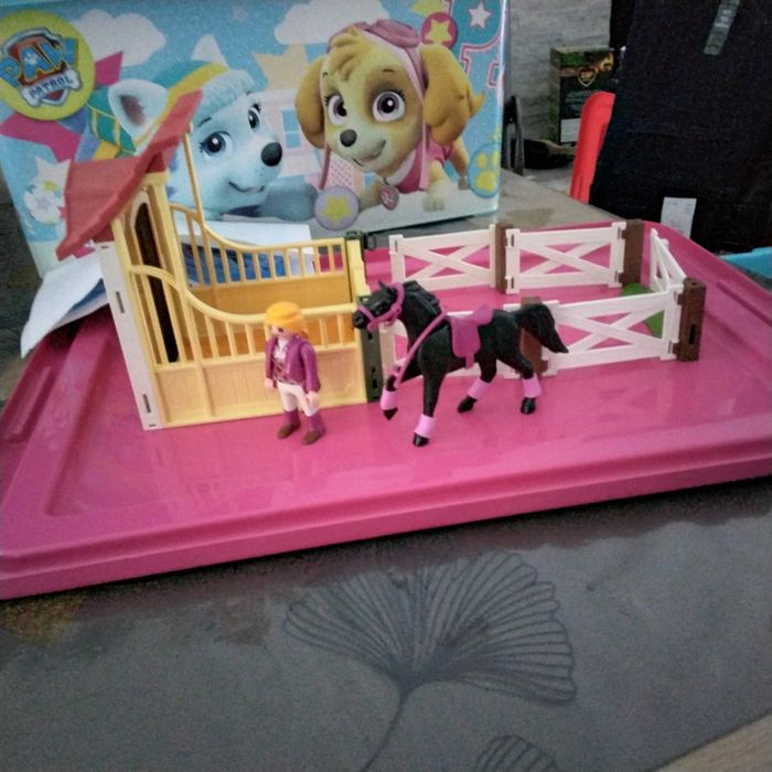 Box Ebony avec cavalière Playmobil 6934