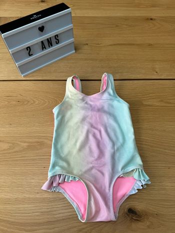 Maillot de bain 1 pièce arc-en-ciel et sirène - Taille 2/3 Ans