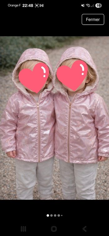 Lot de 2 manteaux de pluie imperméable La Hall 24 mois 2 ans