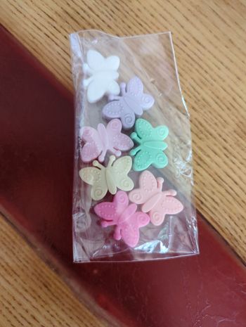 Perles silicone papillons 