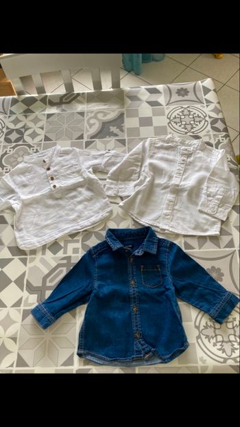 Lot 3 chemises 6mois