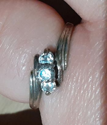 Bague en argent 925 avec 3 zircon taille 58