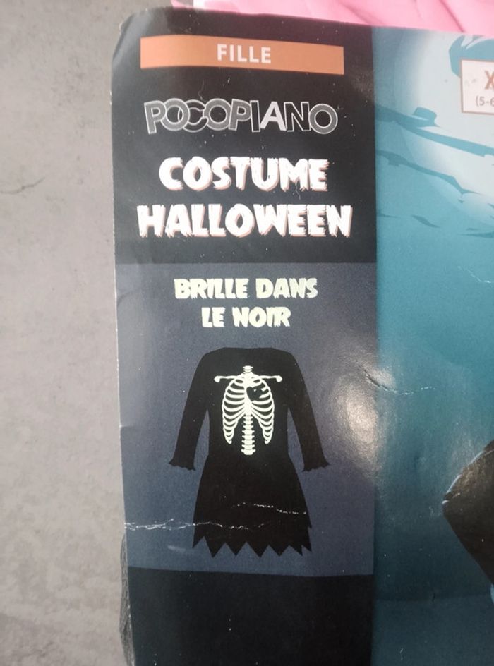 Déguisement halloween neuf - Robe squelette - Fille - 7/8 ans - photo numéro 3