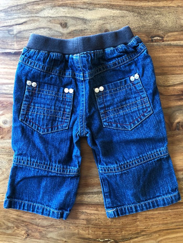 Pantalon taille élastique jean Vertbaudet taille 9 mois 71 cm - photo numéro 2