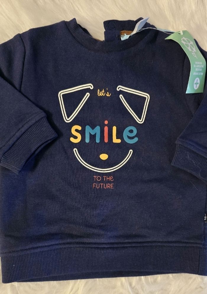 Neufs (non portés) 🏷💙 superbe ensemble  sweat et teeshirt ml 6mois Garçon 💙 - photo numéro 2