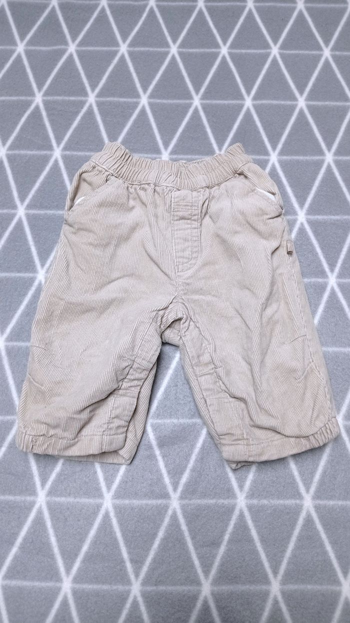 🦁Lot 3 pantalons velours, garçon 3 mois - photo numéro 3