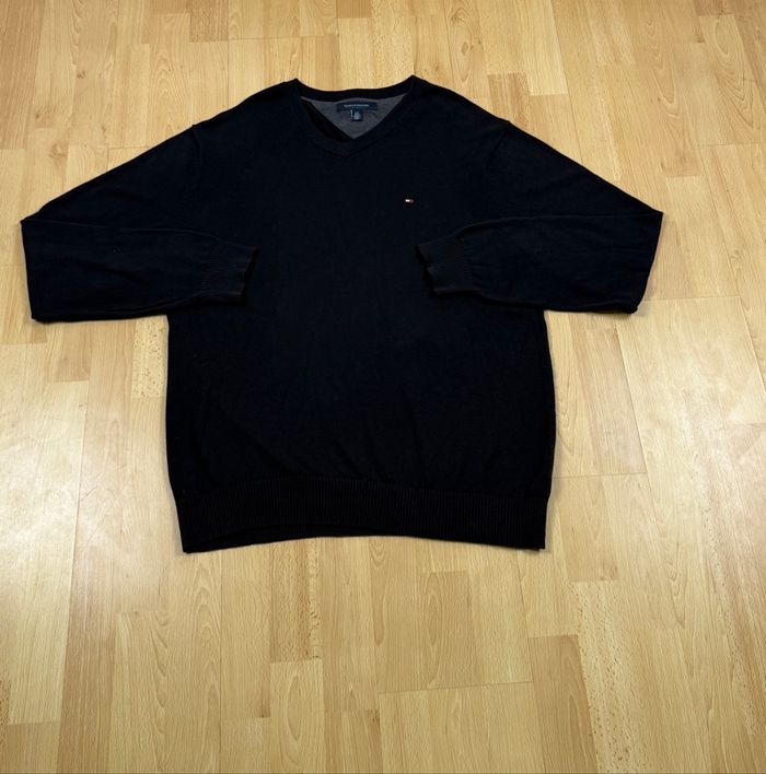 Pull Tommy Hilfiger noir – Taille L - photo numéro 2