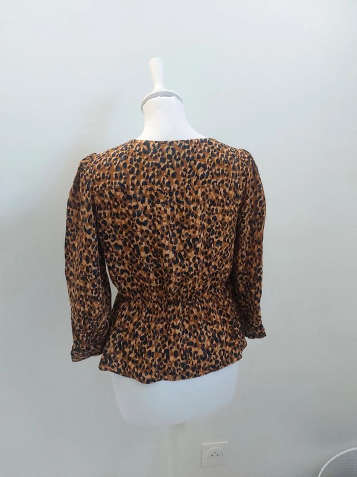 Top peplum léger et fluide imprimé léopard taille xs 34 - photo numéro 4