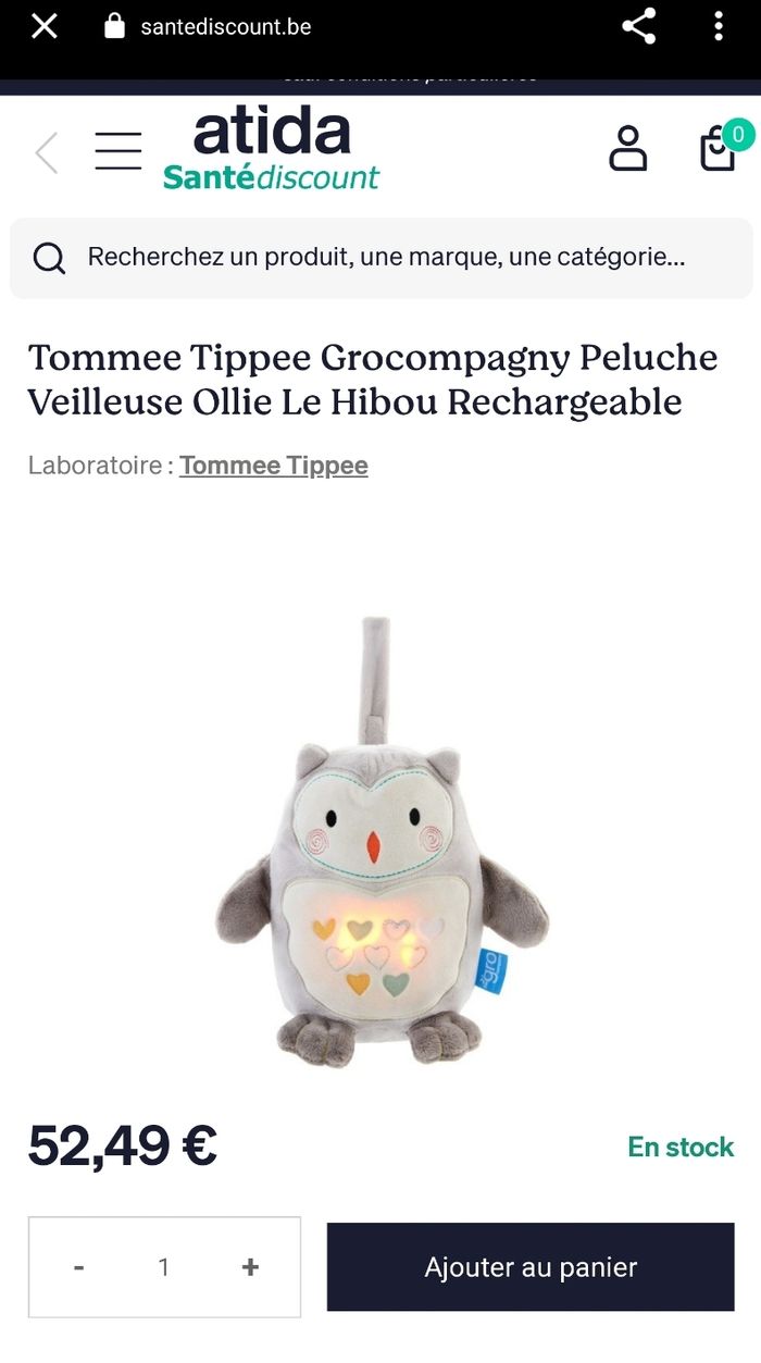 Veilleuse Ollie owl tommee tippee - photo numéro 2