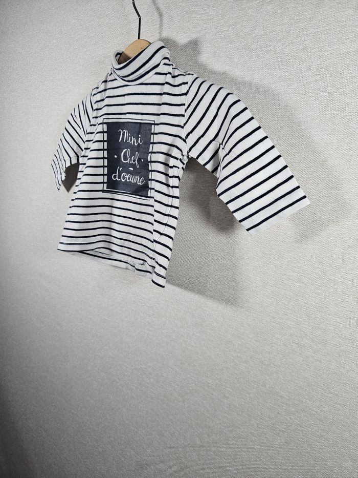 T-shirt à col roulé  gémo 3 mois - photo numéro 3