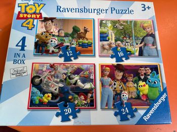4 puzzles toy story 4 12,16,20,24 pièces
