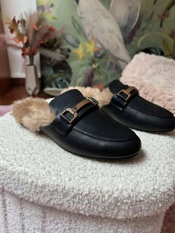 Mules femme fourrées