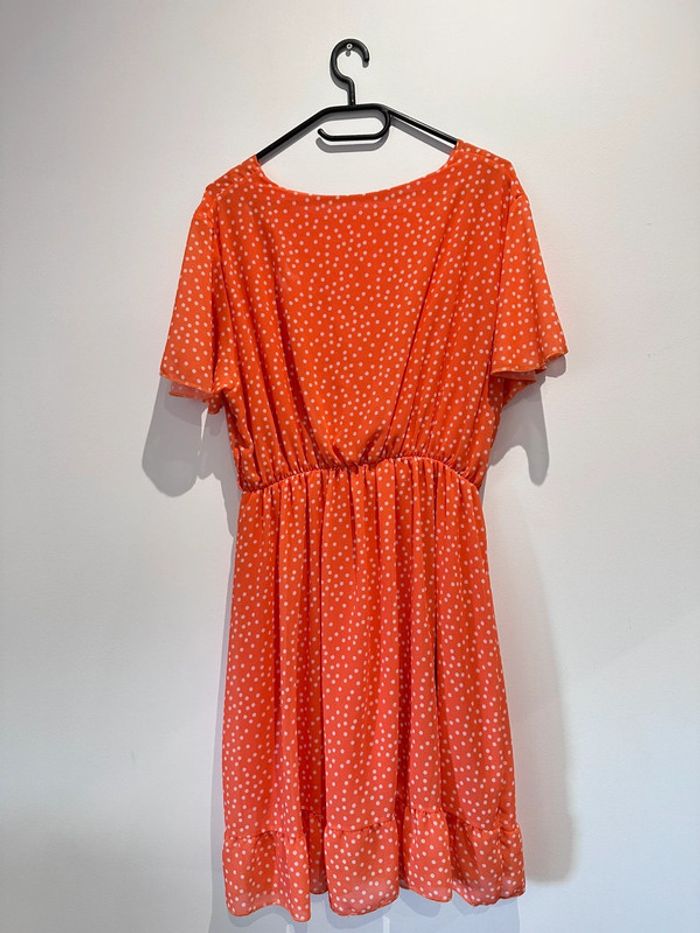 Robe orange à pois - photo numéro 2
