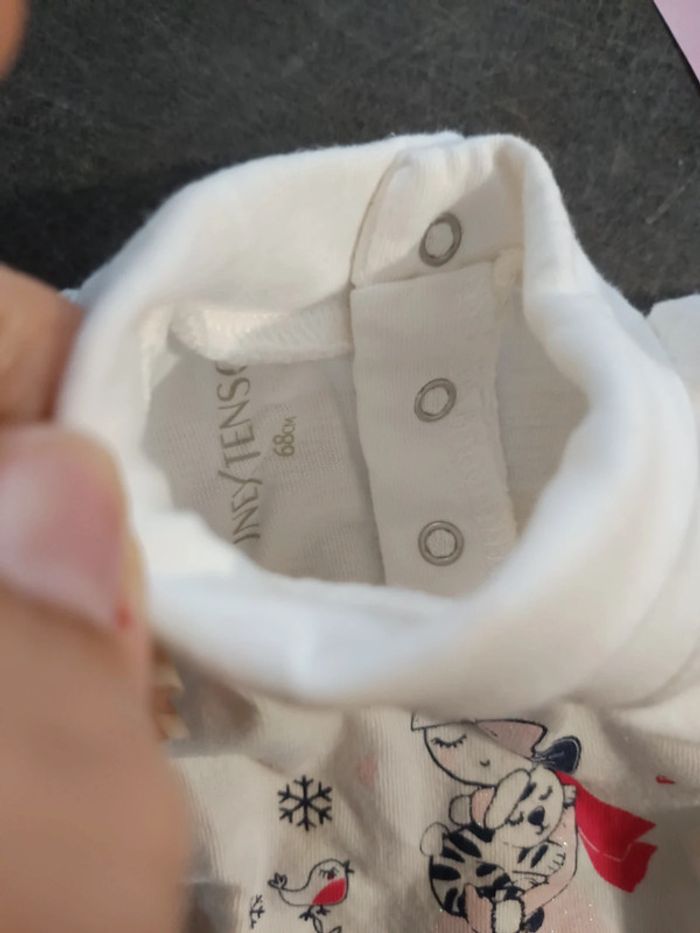 Tshirt col roulé "adorable" 6 mois - photo numéro 3