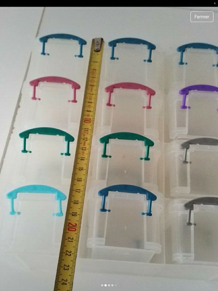 box de 9     petites boites de rangement      avec couvercle     très bon état  dimensions en photos - photo numéro 5