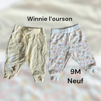 Lot 2 pantalons neufs Winnie the pooh / Winnie l’ourson T9M