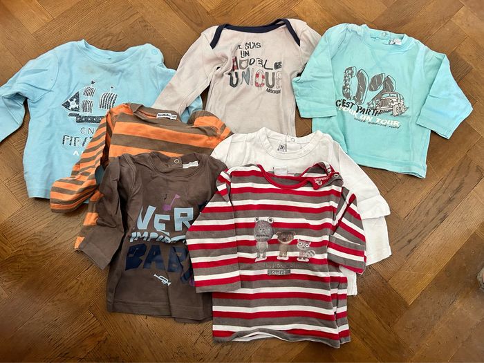 Lot t-shirt garçon 12 mois
