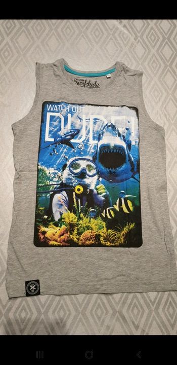 T-shirt façon debardeur garçon 10 ans