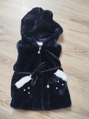 Veste fourrée sans manches bébé fille 1 an