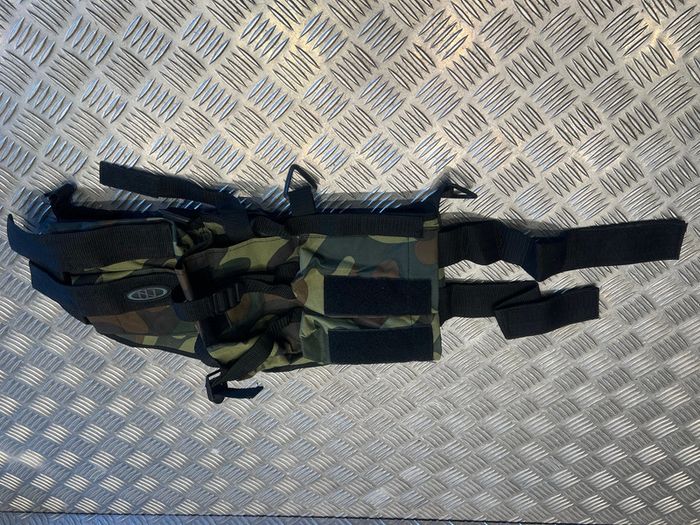 Harnais ceinture porte 4 pots et 1 bouteille air camo new legion pour paintball neuf - photo numéro 3