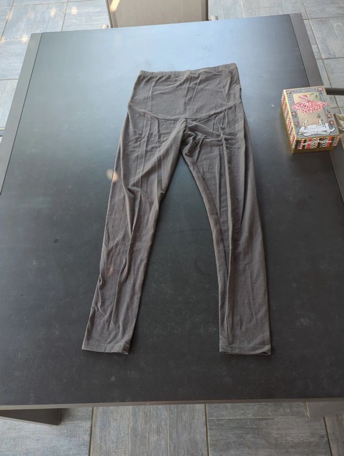 Lot 2 legging grossesse gris L - photo numéro 2
