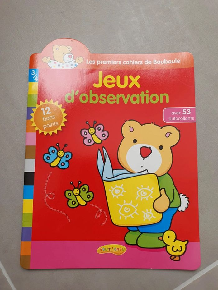 Les premiers cahiers de Bouboule Jeux d'observation