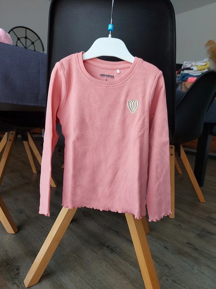 Tee-shirt manches longues Orchestra 5 ans rose - photo numéro 2