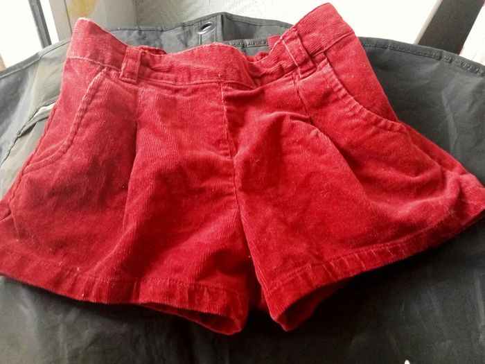 Short en velours fille