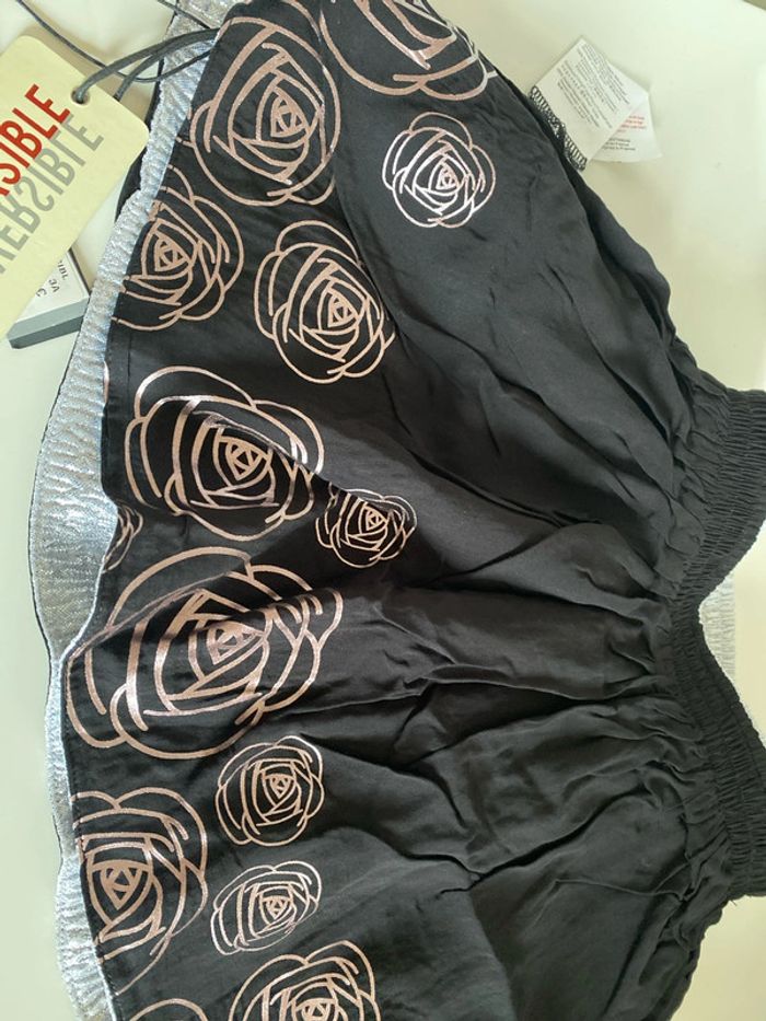 Jupe, IKKS, réversible, taille 3 ans, noir et argenté neuve - photo numéro 2