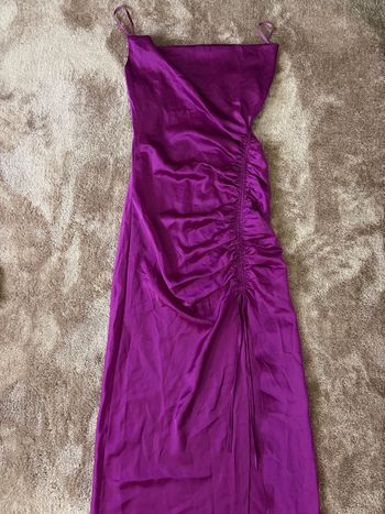 Rose de soirée violet fuchsia en satin taille M