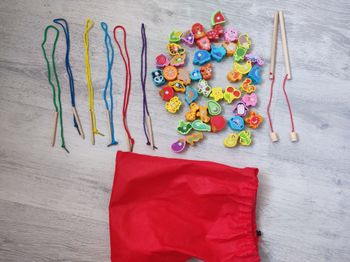 2 en 1 Jouet Montessori de Pêche en Bois Magnétique