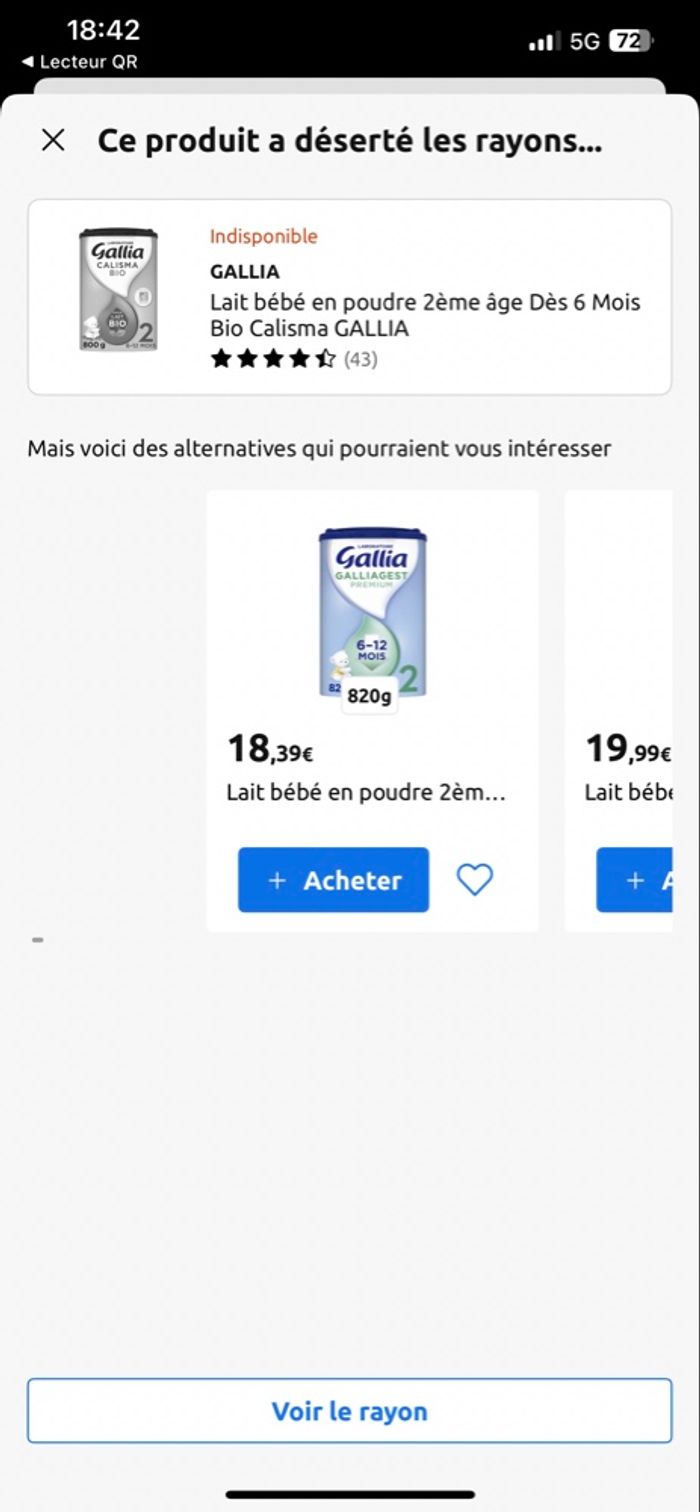Lot de 6 boites de lait Gallia 2eme âge - photo numéro 4