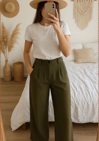 Pantalon vert foncée Momonì Taille 34/36