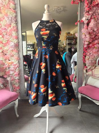Robe pin-up impression halloween taille xs