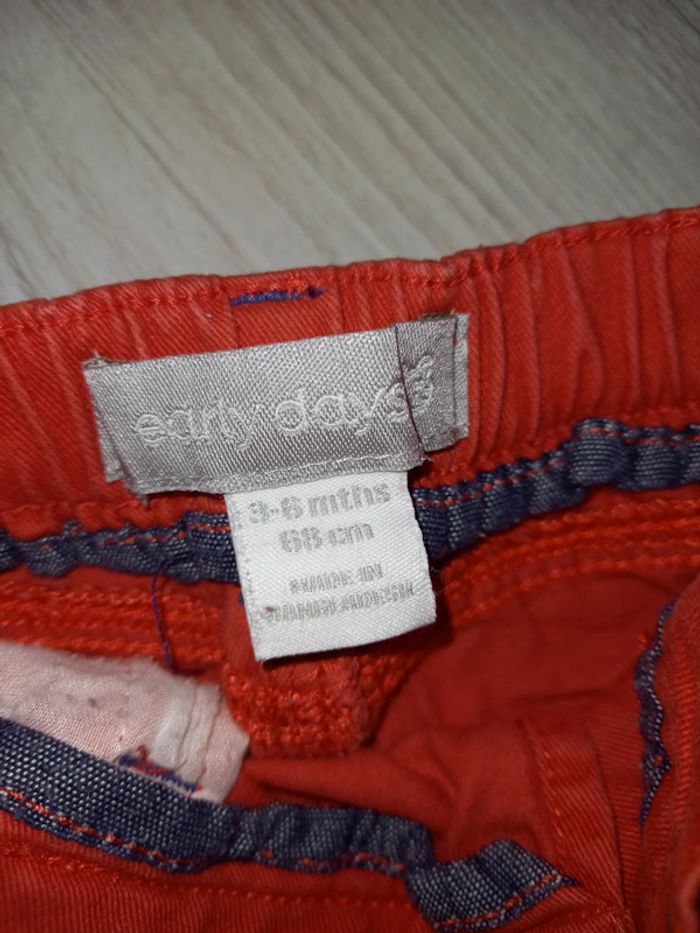 Pantalon rouge garçon 3/6 mois - photo numéro 2