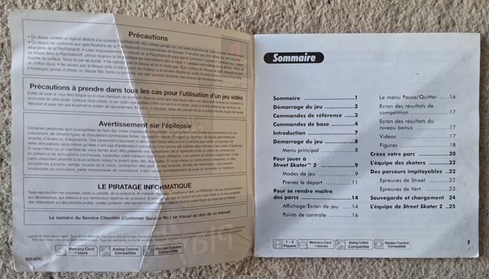 🎮 Notice Street Skater 2 Sony PlayStation 1 PS1 - photo numéro 2