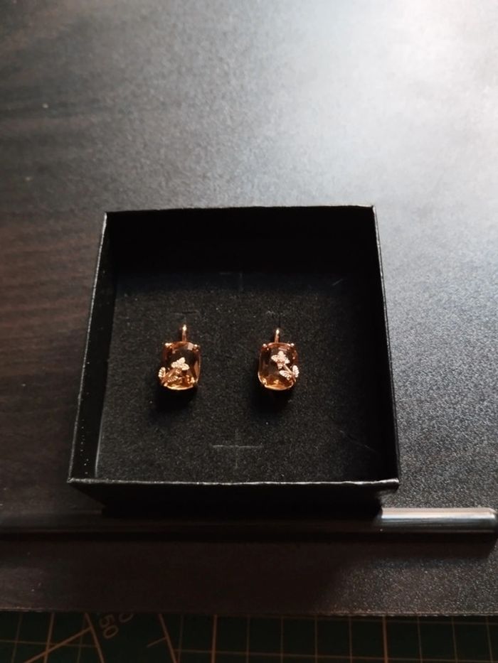 Boucles d'oreilles vintage avec coffret cadeau