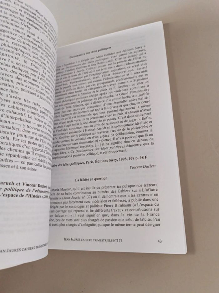 Jean Jaurès lectures cahiers trimestriels numéro 157 - photo numéro 11