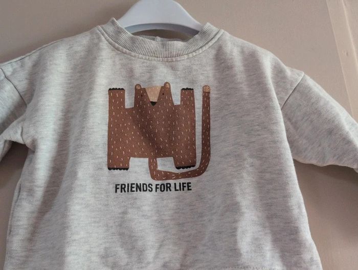 Sweat bébé garçon en fibre recyclé imprimé 18/36 mois TAO - photo numéro 2