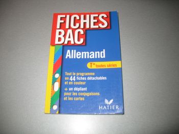LIVRE : FICHES BAC ALLEMAND "HATIER" - n°61