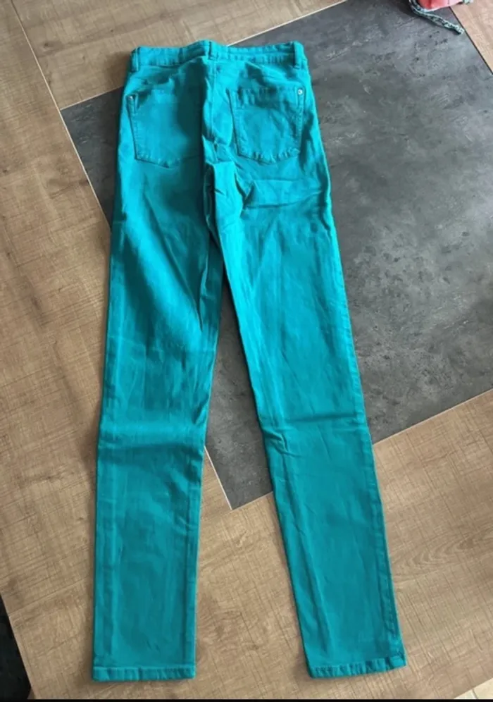Pantalon slim femme, vert, cache cache taille 34 - photo numéro 2